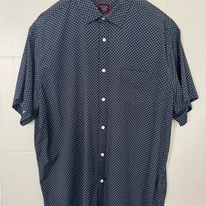 UNTUCKit Men's Navy Polka Dot Shirt